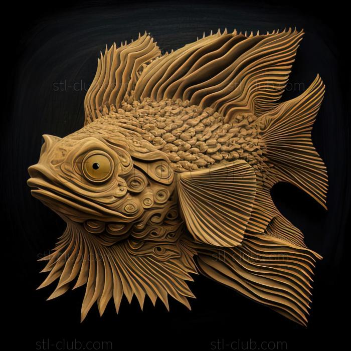 3D model st Star ancistrus fish (STL)